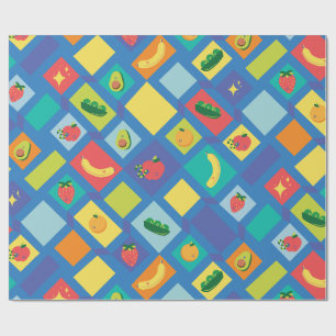Papier Cadeau Fruits et légumes pour enfants