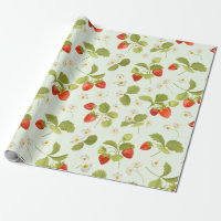 Fruits fraises, Feuilles et fleurs