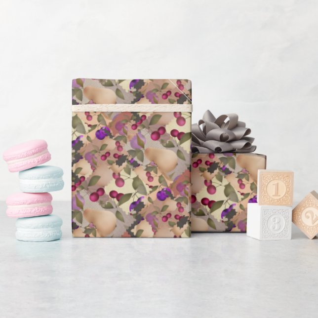 Papier Cadeau Fruits, patchwork (Baby Shower)