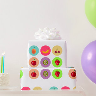 Papier Cadeau Fruits pixés