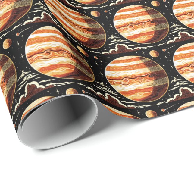 Papier Cadeau FSF Jupiter Woodcut 3 (Coin rond)