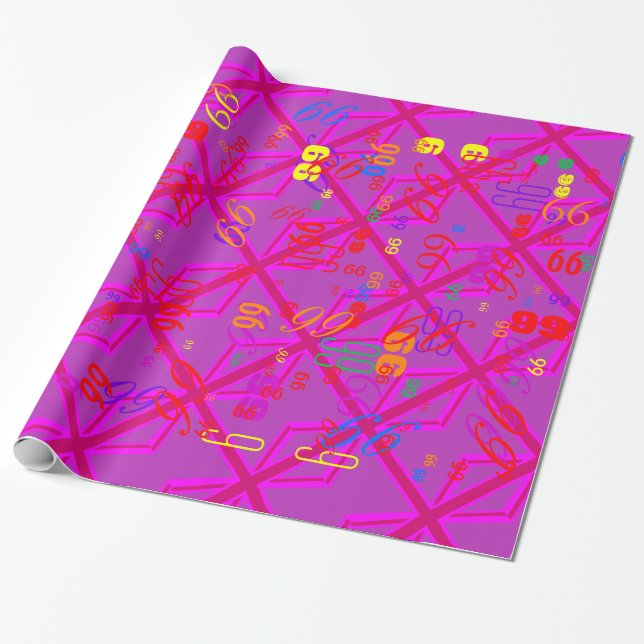 Papier Cadeau Fuchsia Union Jack (Déroulé)