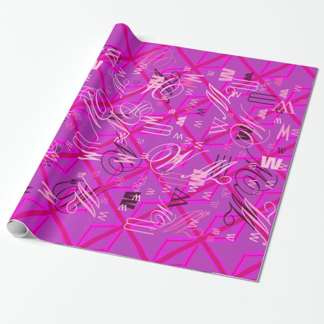 Papier Cadeau Fuchsia Union Jack (Déroulé)