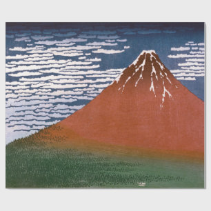 Papier Cadeau Fuji rouge, volcan Aka Fujiyama Katsushika Hokusai