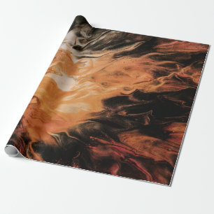 Papier Cadeau Fumée orange et blanche