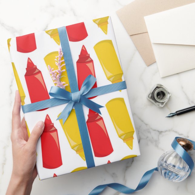 Papier Cadeau Fun BBQ Ketchup Mustard papier d'emballage (Cadeaux)