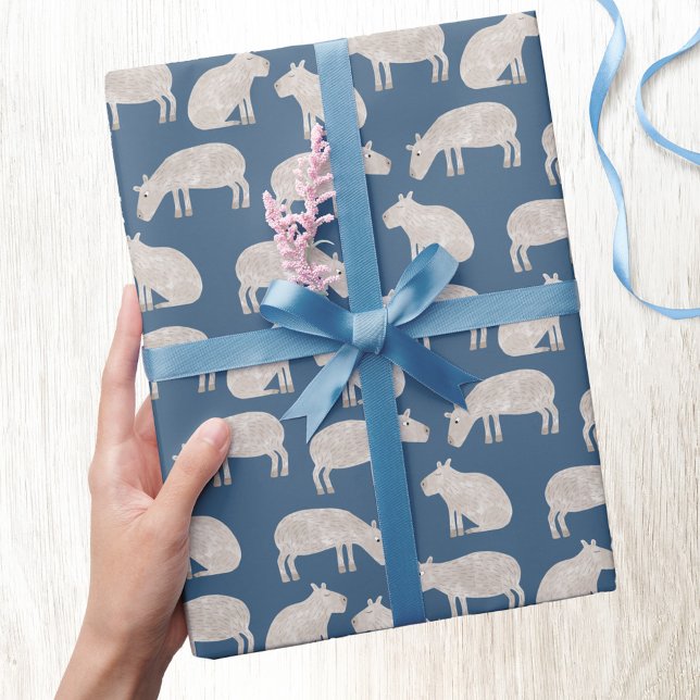 Papier Cadeau Fun Capybara (Fun capybara pattern gift wrapping paper)