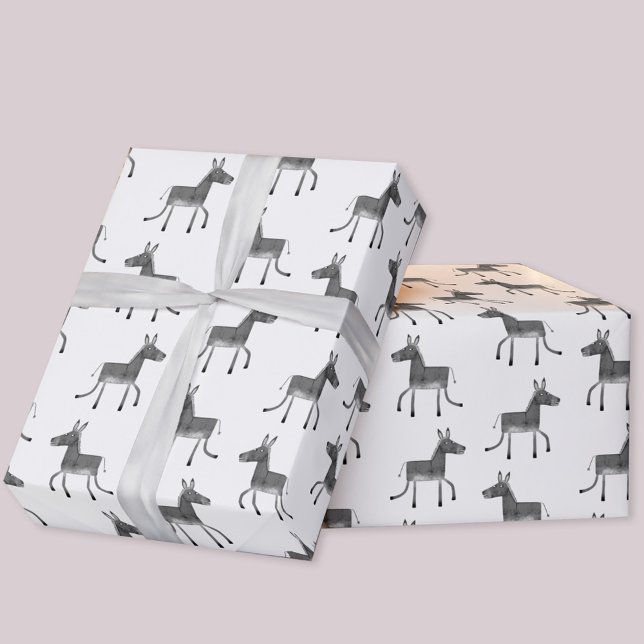 Papier Cadeau Fun Donkey Motif (Fun donkey gift wrapping paper roll for animal lovers)