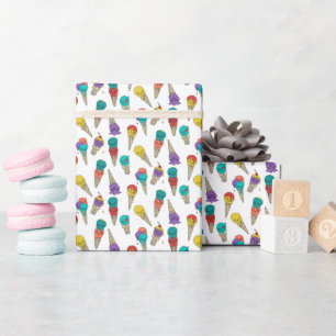 Papier Cadeau Fun Melty Summer Goth Crâne Crème glacée bijou bla