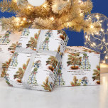 Papier Cadeau Fun mice Christmas Tree Nom<br><div class="desc">Nom de l'arbre de Noël de souris mignonnes amusantes. Design festif et humoristique. Personnalisez avec votre salutation et votre nom.</div>