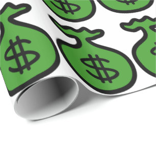 Papier Cadeau Fun Sacs argent motif Papier à écrire