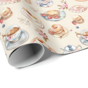 Papier Cadeau Fun tea party carrelé