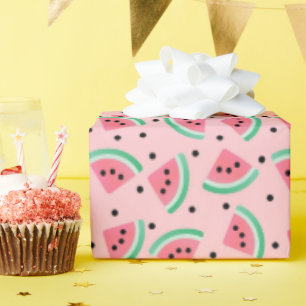 Papier Cadeau Fun Watermelon Slice Motif Summer Vibes