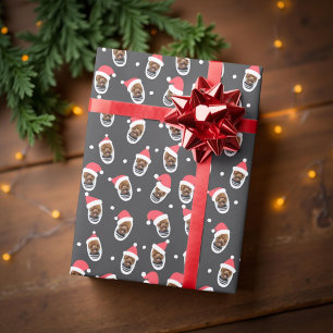 Papier Cadeau Funky moderne Santa Hats Famille Animaux de compag