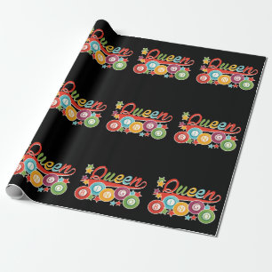 Papier Cadeau Funny Bingo Girl Bingo Balls Queen