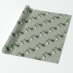 Papier Cadeau Funny Brontosaurus Mariage Art