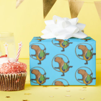 Papier Cadeau Funny Capybara Dancer Rhythmic Gymnast Cartoon