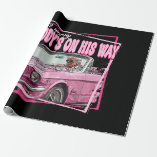 Papier Cadeau Funny Daddy's Home Trump Pink 2024 Take America Ba