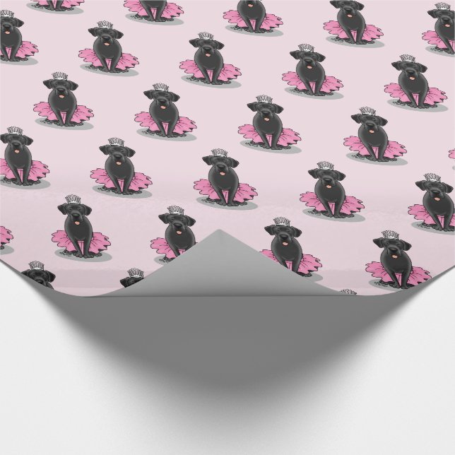 Papier Cadeau Funny Dog Ballet Princess Black Lab Retriever (Coin)