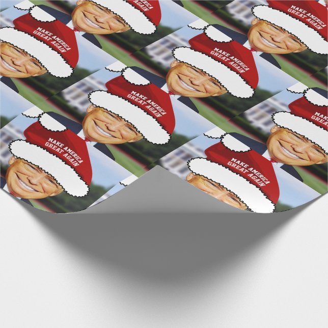 PAPIER CADEAU FUNNY DONALD TRUMP JOURNAL DE NOËL (Coin)