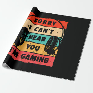 Papier Cadeau Funny Gamer Shirt pour Ados garçons Jeu vidéo pour