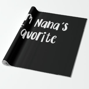 Papier Cadeau Funny Grandson I'm Nana's Favorite