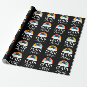 Papier Cadeau Funny Heavy Death Metal Chat Rainbow Rock Music