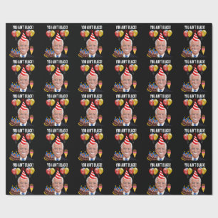 Papier Cadeau FUNNY JOE BIDEN, tu n'es pas noir !