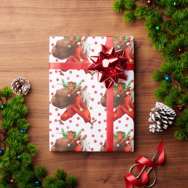 Papier Cadeau Funny Père Noël (Cadeau de vacances)