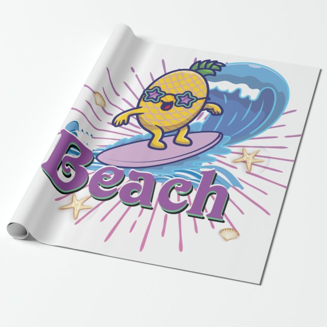 Papier Cadeau funny pineapp (Déroulé)
