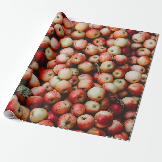 PAPIER CADEAU GALA POMMES (Déroulé)