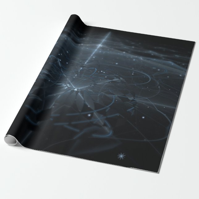 Papier Cadeau Galaxie brillante (Déroulé)