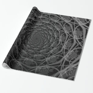 Papier Cadeau Galaxie de filaments en noir et blanc