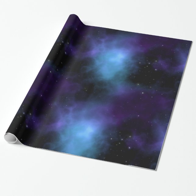 Papier Cadeau Galaxie de nébuleuse d'espace extra-atmosphérique (Déroulé)