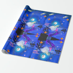 Papier Cadeau Galaxie d'été de Mikitiez aquarius