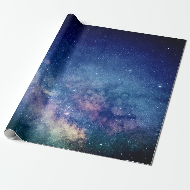 Papier Cadeau Galaxie Espace extra-atmosphérique Stars Celestial (Déroulé)