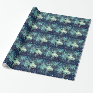 Papier Cadeau Galaxie turquoise Lactée