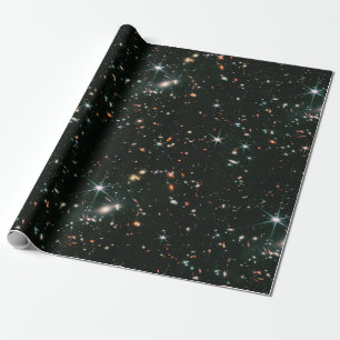 Papier Cadeau Galaxies télescopiques profondes Stars sans coutur