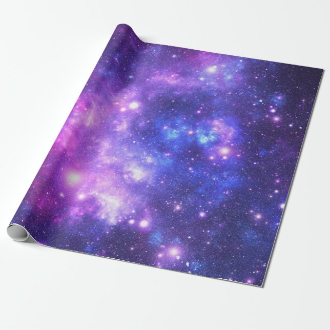 Papier Cadeau Galaxy cosmos motif scrapbooking (Déroulé)