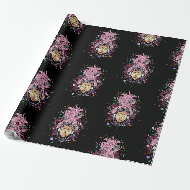 Papier Cadeau Gamer fille (Déroulé)