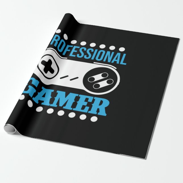 Papier Cadeau Gamer Gift Professional Gamer (Déroulé)