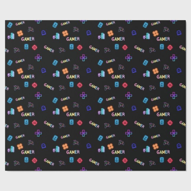 Papier Cadeau Gamer Wrapping Paper (Couture)