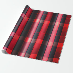 Papier Cadeau Gamme Abstraite Red Black Plaid