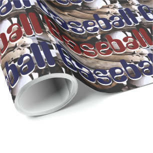 Papier Cadeau Gant de baseball et graphismes de balle