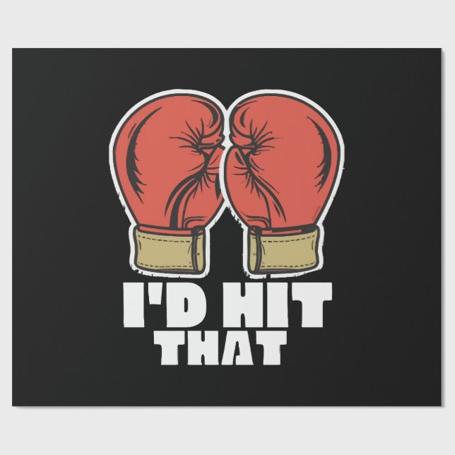 Papier Cadeau Gants de boxe (Plat)