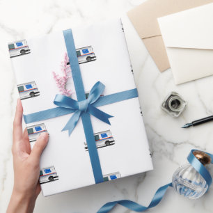 Papier Cadeau Garçon Anniversaire Camion Postal Livraison Spécia