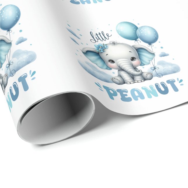 Papier Cadeau Garçon Petit Cacahuète  (Coin rond)