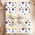 Papier Cadeau Garçon pois bleus jaunes et rouges à motifs<br><div class="desc">Parfait pour mettre la touche finale à vos cadeaux et c'est idéal pour les anniversaires,  Noël,  les anniversaires de mariage ou les mariages ! De beaux motifs de design de papier d'emballage cadeau tendance et moderne par Printable Pretty.</div>