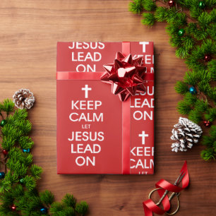 Papier Cadeau Garde ton calme, laisse Jésus te guider sur la foi