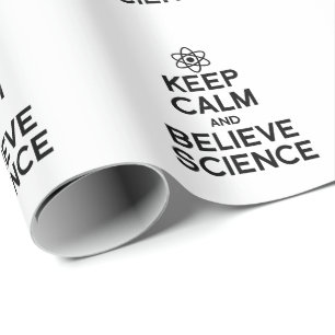 PAPIER CADEAU GARDER CALME ET CROIRE LA SCIENCE